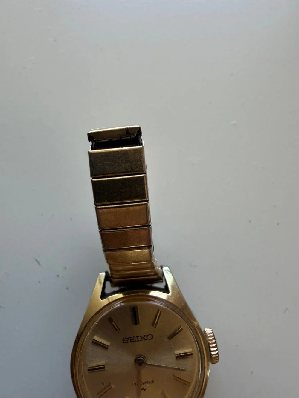 Seiko Two-Tone Gold and Silver Expandable Bracelet Watch